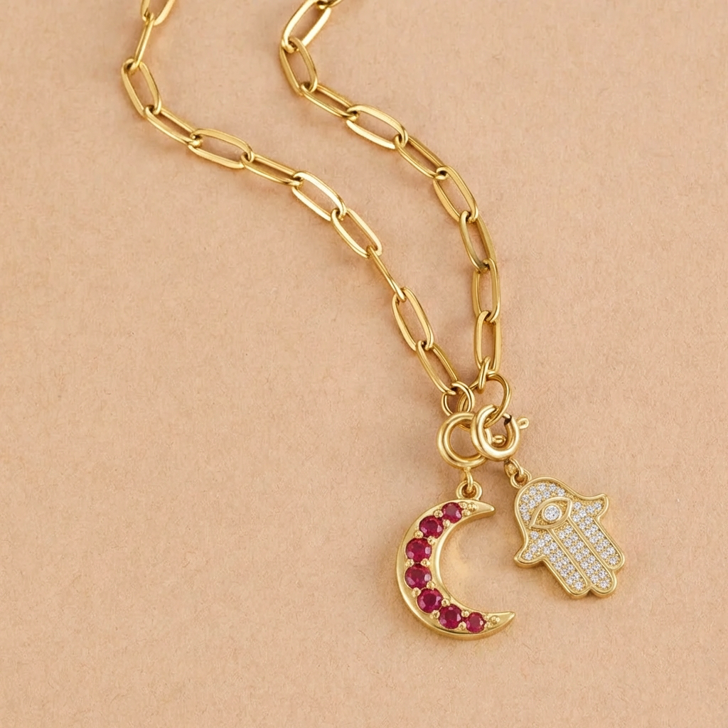 crescent hamsa