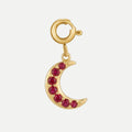 Ruby Crescent Charm